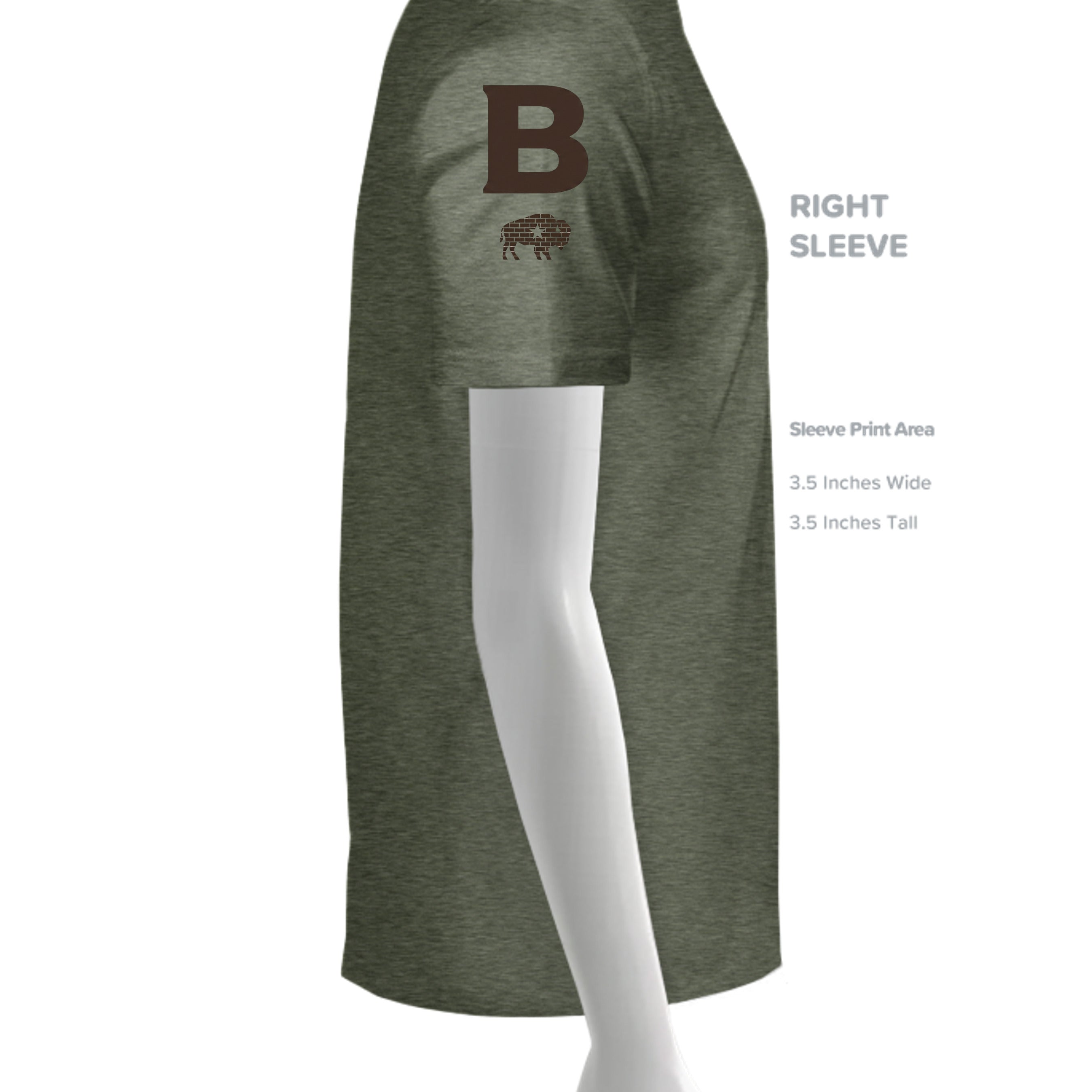 HEATHER MILITARY GREEN - G500 - SLEEVE_RIGHT