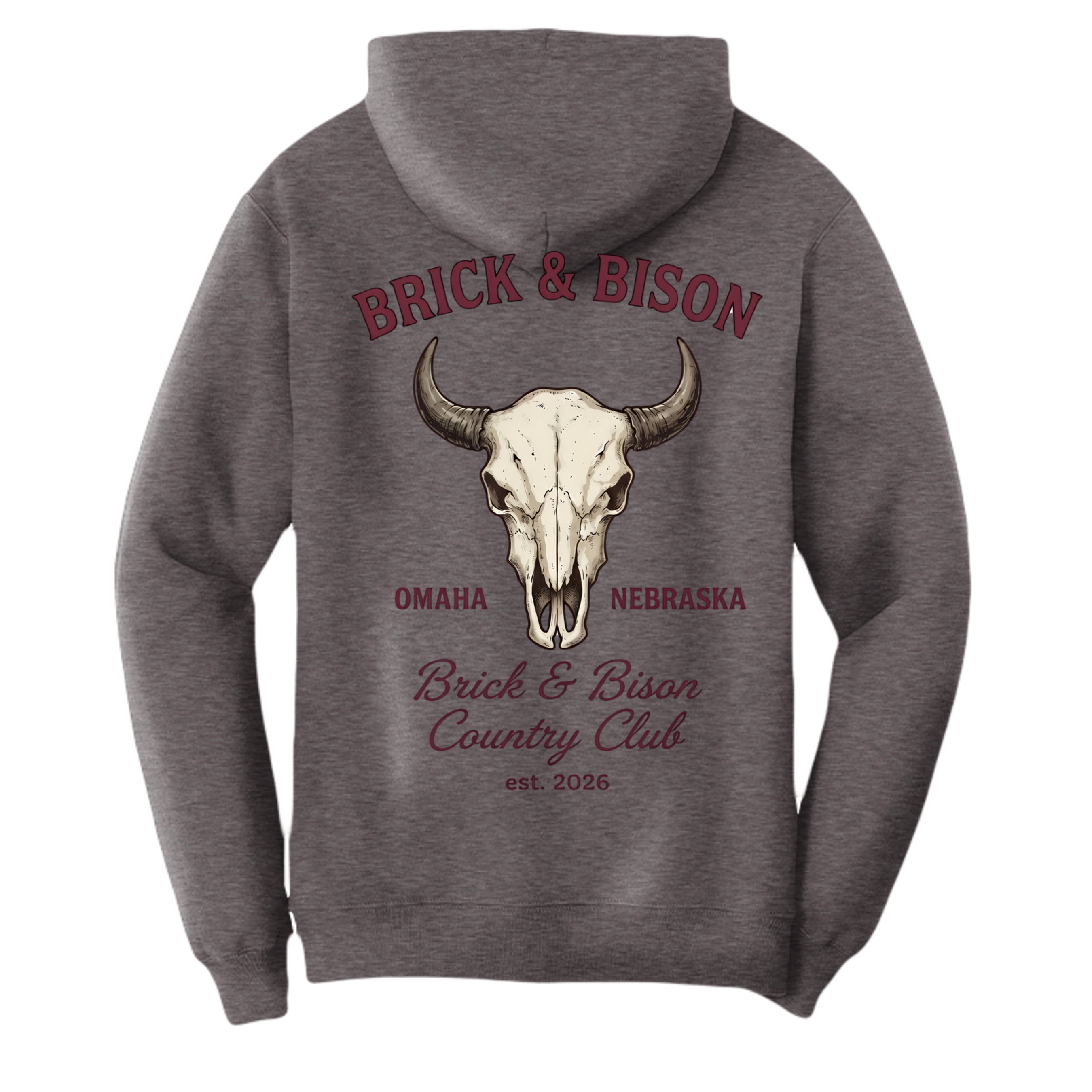 Heather Athletic Maroon - PC78H - BACK
